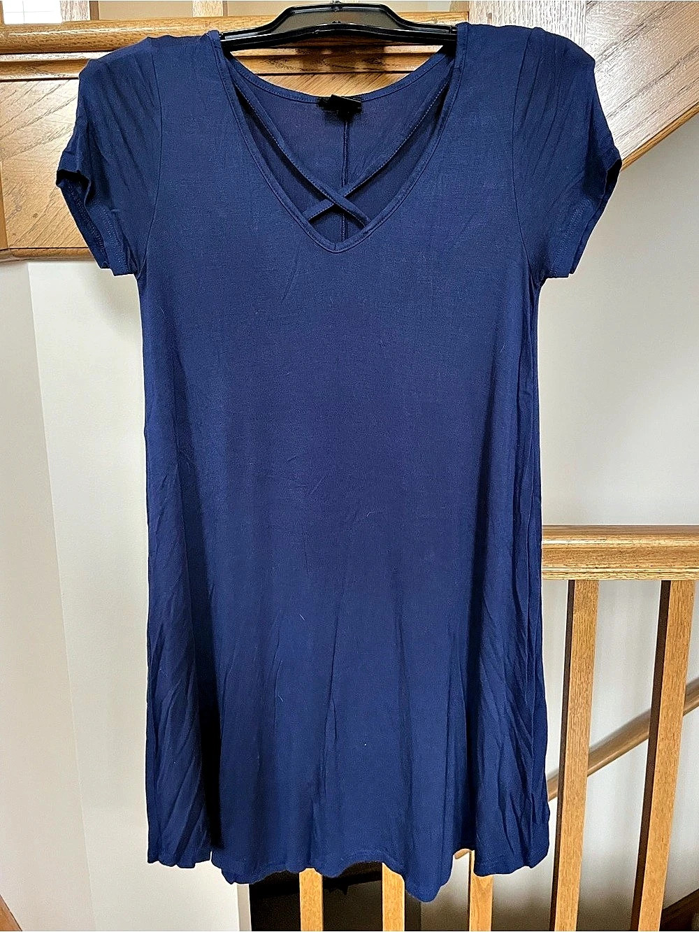 Wet Seal Women'Small Mini Dress V-Neck Blue Size Small Like New